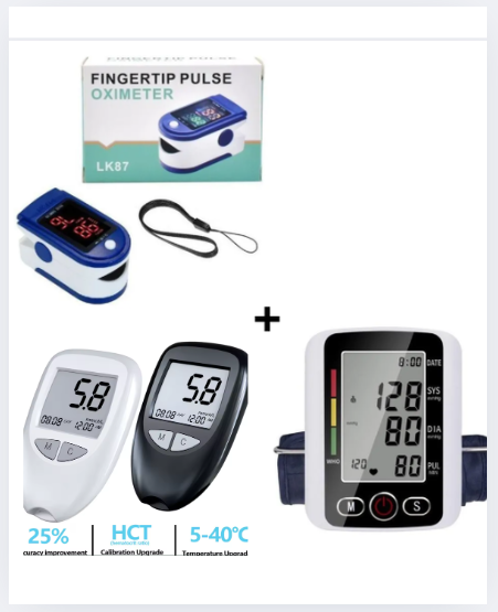 combo oximetro+Tensiometro+Glucometro