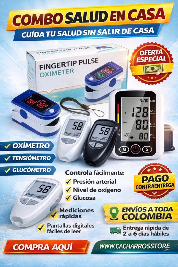 combo oximetro+Tensiometro+Glucometro