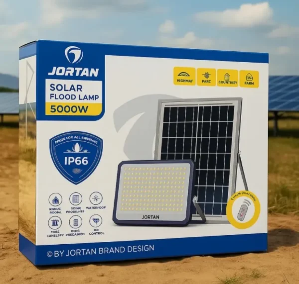 REFLECTOR SOLAR JORTAN 5000W – ILUMINACIÓN POTENTE SIN PAGAR LUZ
